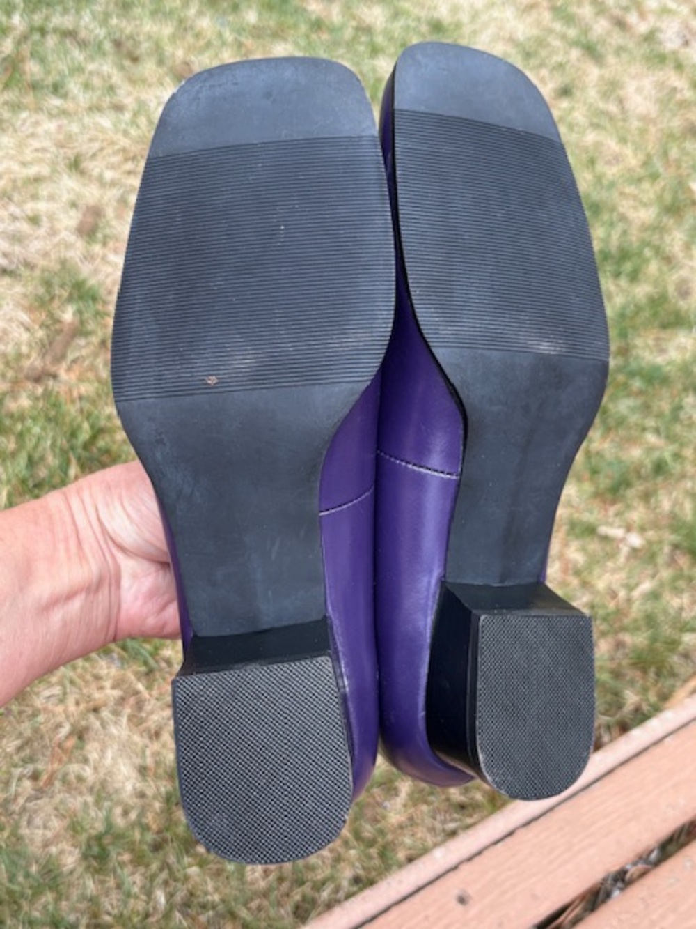 NWOT Purple/Grape Y2K Leather Mary Janes never worn, women’s U.S. size 6.5 - Picture 6 of 11